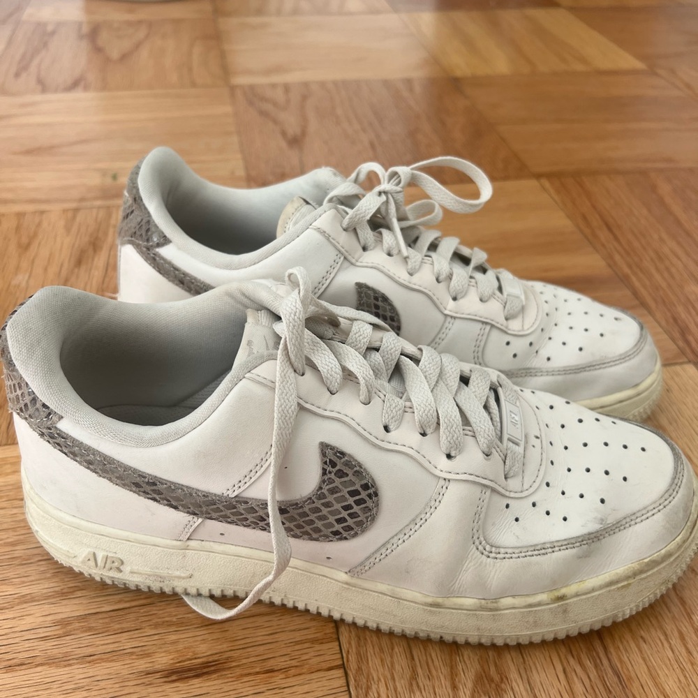 Nike White and Gray Women's Shoes